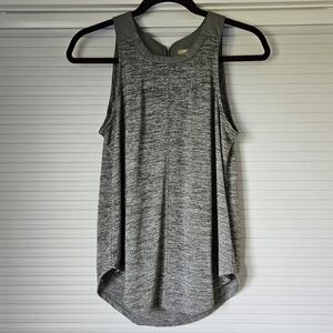 Banana Republic Gray Tank Blouse with Leather Details